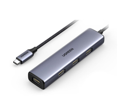 Hub USB UGREEN USB-C - 4 x USB 3.1 ( przewód 0,15m) 6957303828418